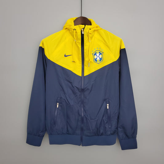 Windbreaker Brazil blue and yellow