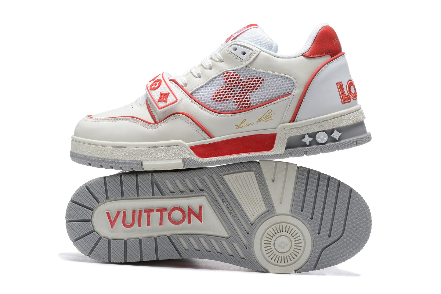 Louis Vuitton Trainer Sneaker 2 Meno Rosso