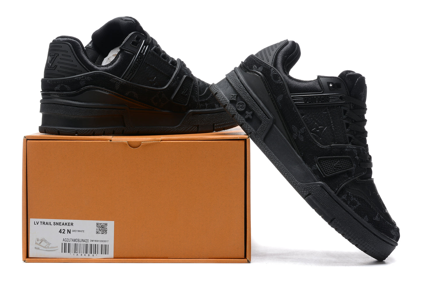 Louis Vuitton Trainer Sneaker Triple Black