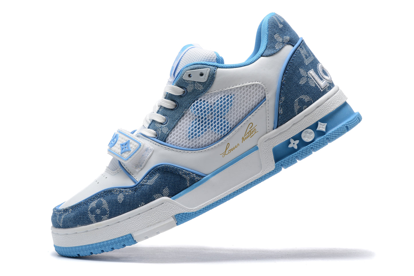 Louis Vuitton Trainer Sneaker 2 Blu Bambino