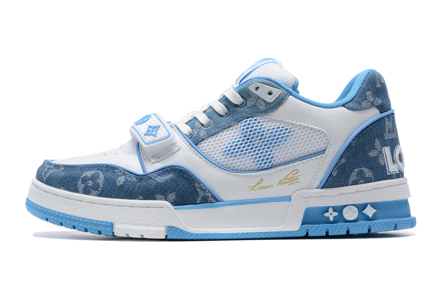 Louis Vuitton Trainer Sneaker 2 Blu Bambino