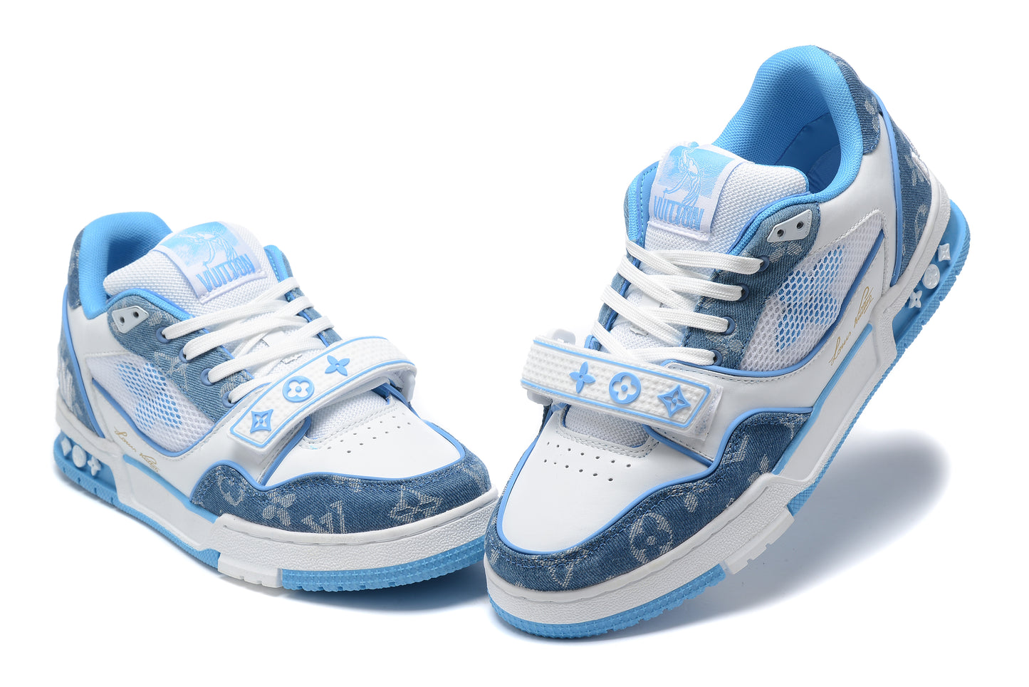 Louis Vuitton Trainer Sneaker 2 Blu Bambino